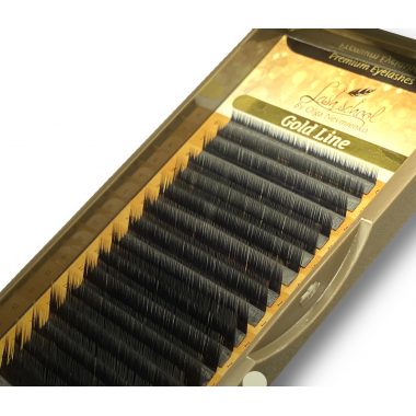 Ресницы "Gold Line", черные D 0,10
