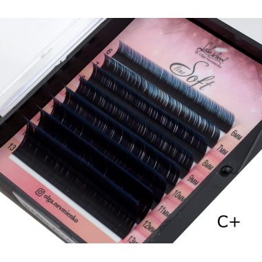 Ресницы "Soft", двухтоновые Blue MINI mix C C+ D 0,07