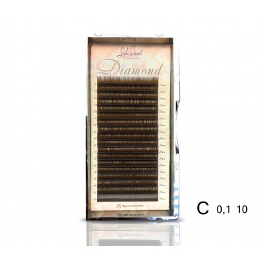 Ресницы "Diamond Line", кофейные C 0,10