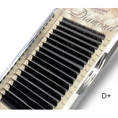 Ресницы "Diamond Line", черные D+ 0,07