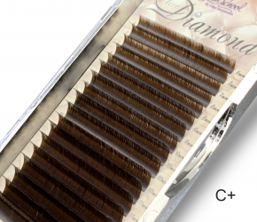 Ресницы "Diamond Line", кофейные C+ 0,07