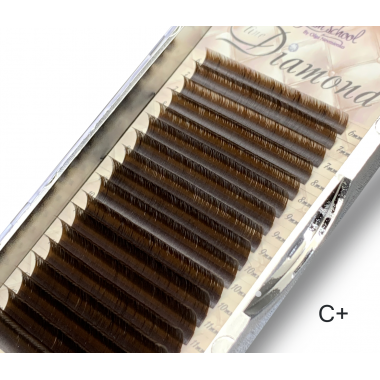 Ресницы "Diamond Line", кофейные C+ 0,07