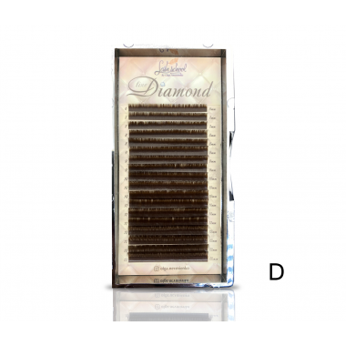 Ресницы "Diamond Line", кофейные D 0,07