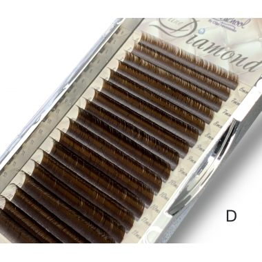 Ресницы "Diamond Line", кофейные D 0,07