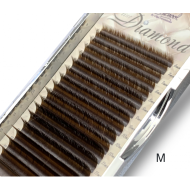 Ресницы "Diamond Line", кофейные M 0,07