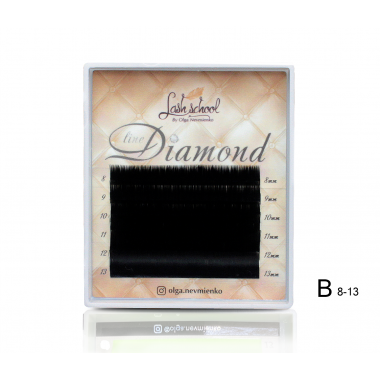 Ресницы "Diamond Line", черные mini-mix (B C D D+) 0,10