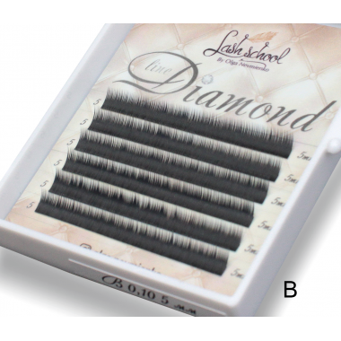 Ресницы "Diamond Line", черные mini 5mm (B C) 0,07