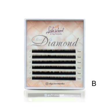 Ресницы "Diamond Line", черные mini 5mm (B C) 0,07
