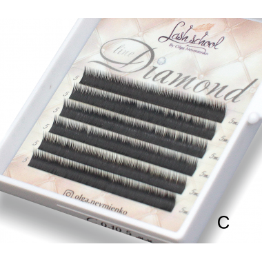 Ресницы "Diamond Line", черные mini 5mm (B C) 0,07
