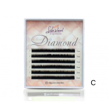 Ресницы "Diamond Line", черные mini 5mm (B C) 0,07