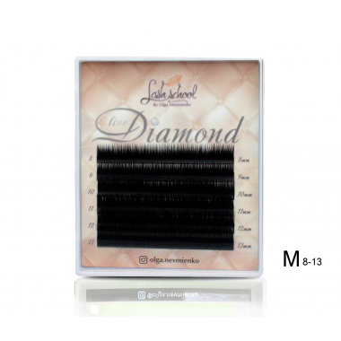 Ресницы "Diamond Line", черные mini-mix (L M) 0,07