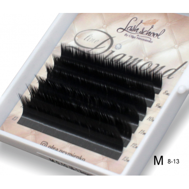Ресницы "Diamond Line", черные mini-mix (L M) 0,07