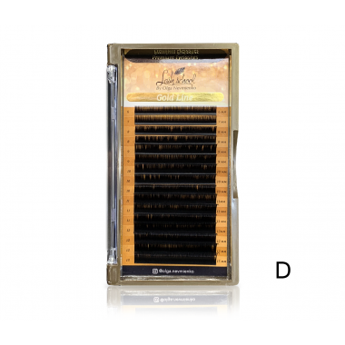 Ресницы "Gold Line", черные D 0,07