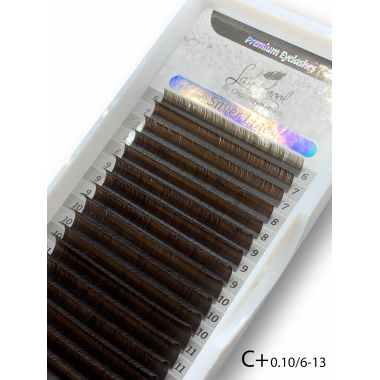 Ресницы "Silver Line", Smokey Brown mix B С С+  0,10