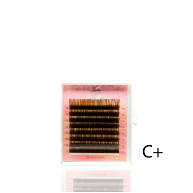Ресницы "Soft Line" коричневые MINI C+ 0,10