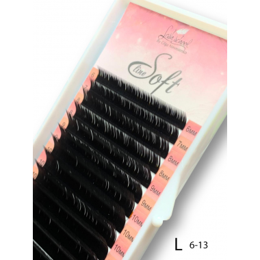 Ресницы "Soft Line", черные L 0,10